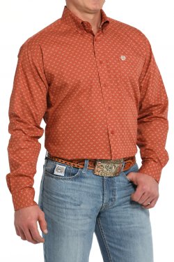 Men's Cinch Steer Print Button-Down Western Shirt