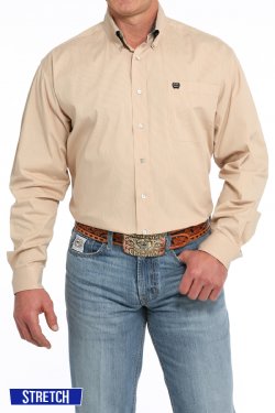 MEN'S CINCH Microstrip Print Button-Down Western Shirt