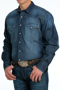 Men's Cinch DENIM WESTERN SNAP SHIRT