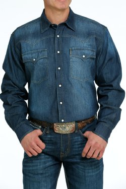 Men's Cinch DENIM WESTERN SNAP SHIRT