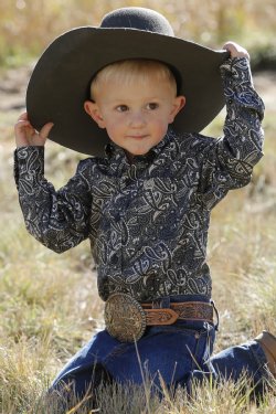 Boy's Cinch INFANT MATCH DAD PAISLEY BUTTON-DOWN WESTERN SHIRT