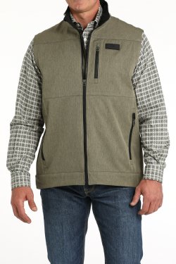 Men's Cinch Softshell Vest - Olive