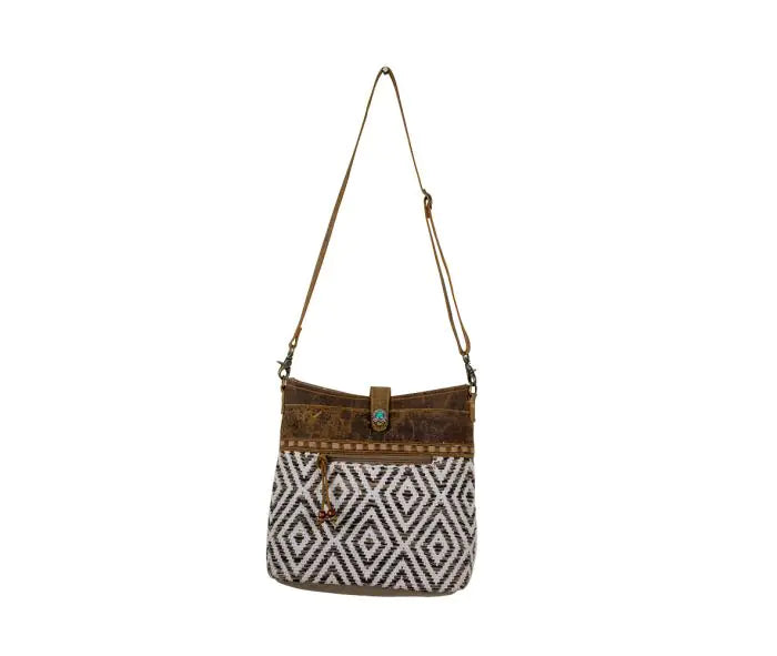 Myra Sand Weaver Shoulder Bag