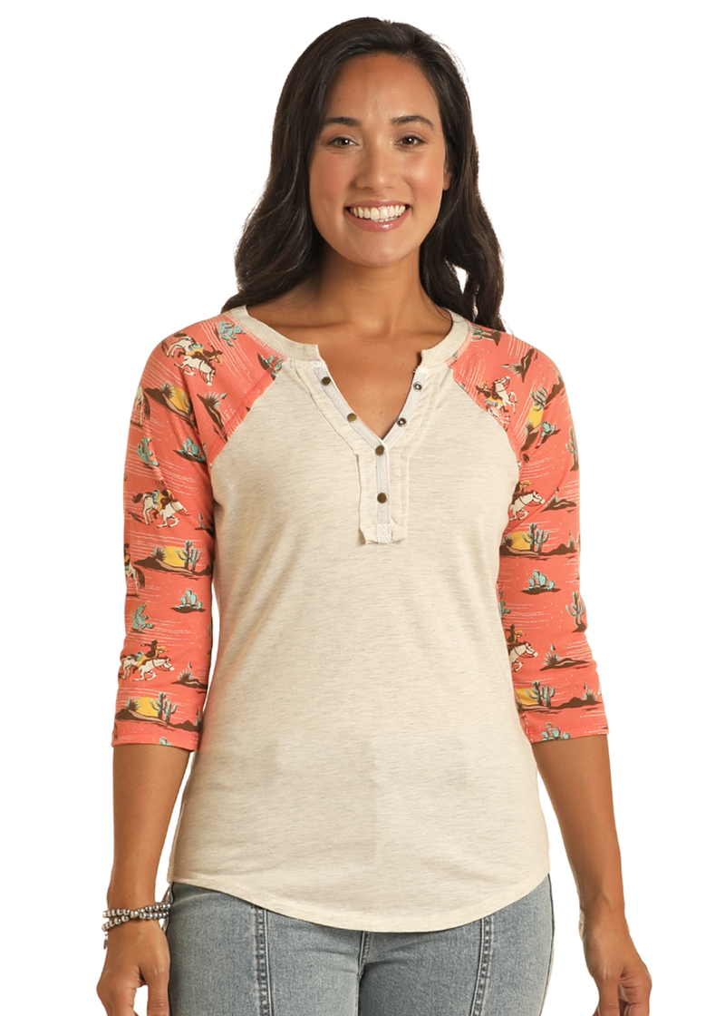 Women' s Panhandle 3/4 sleeve henley