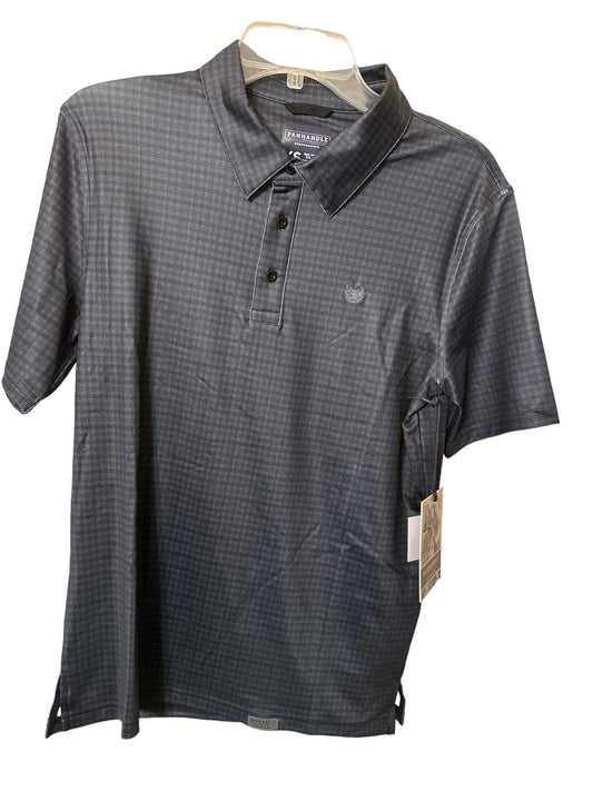 Men's Panhandle Slim Check Print Button Polo