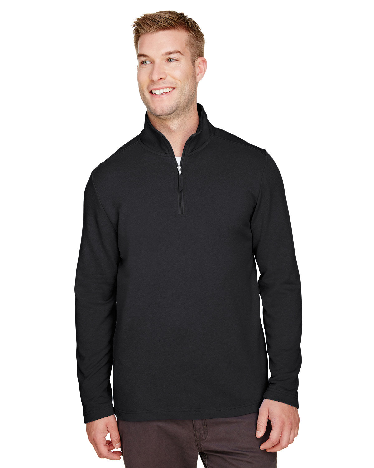 Men's UltraClub Coastal Pique Fleece Quarter-Zip