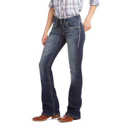 Women's Ariat R.E.A.L. Mid Rise Stretch Entwined Boot Cut Jean