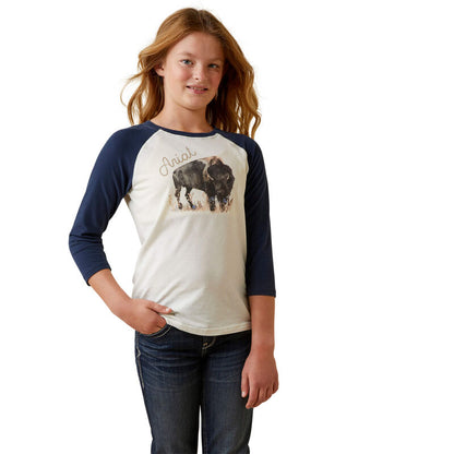 Girl's Ariat Painted Buffalo Tee