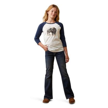 Girl's Ariat Painted Buffalo Tee