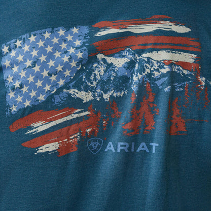 Men's Ariat Mountain Flag T-Shirt