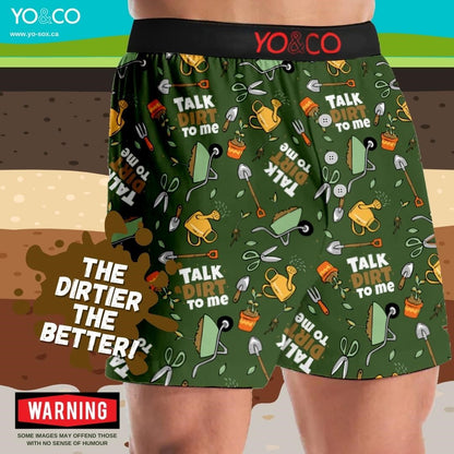 Men's Yo & Co Boxer Briefs, Talk Dirt to Me