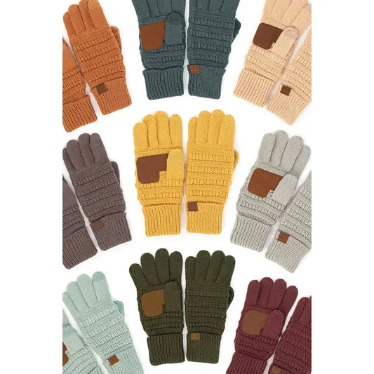 C.C Knitted Touch Screen Compatible Gloves