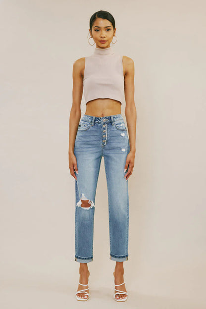 Women's Kancan Stormi High Rise Mom Jeans