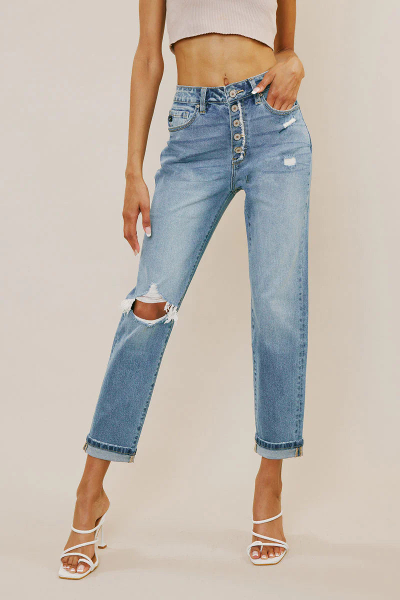 Women's Kancan Stormi High Rise Mom Jeans