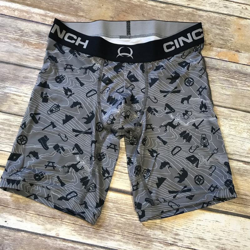 Men's Cinch Camp Print 9" Boxer Brief