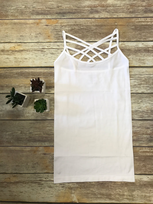 Women's Seamless Triple Crisscross Front Cami Tank Top