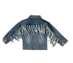 Girl's Shea Baby Denim Fringe Jacket