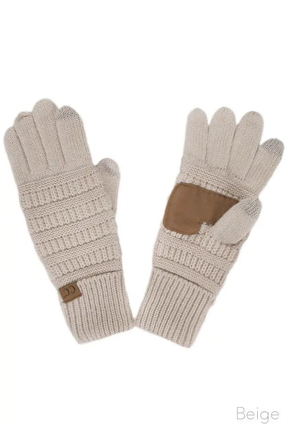 C.C Knitted Touch Screen Compatible Gloves