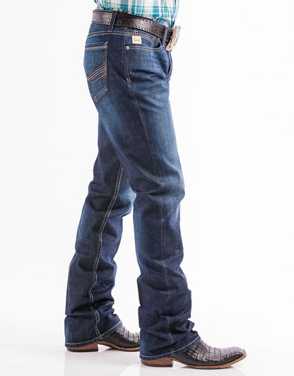 Men's Cinch Performance Denim Ian Mid Rise Slim Fit Boot Cut Jeans