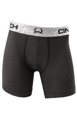 MEN'S Cinch SOLID BLACK 6" BOXER BRIEFS