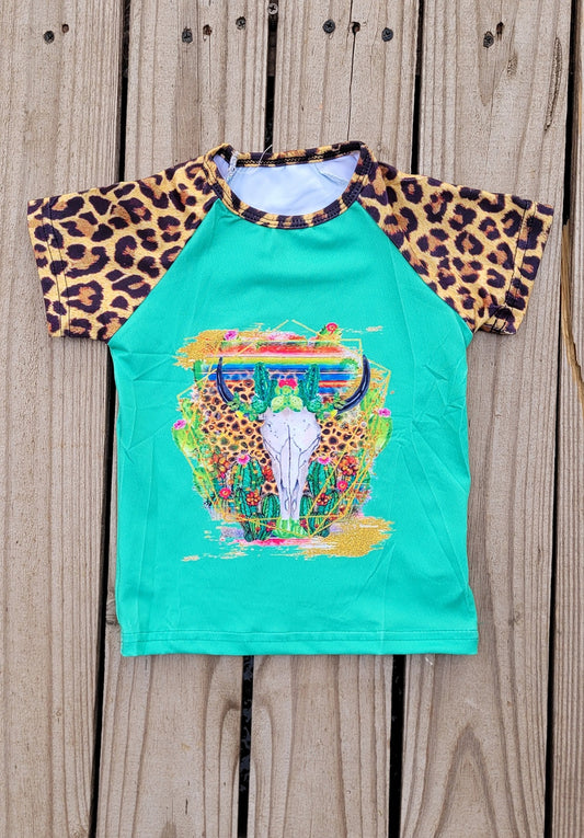 Girl's Bull Skull T-Shirt