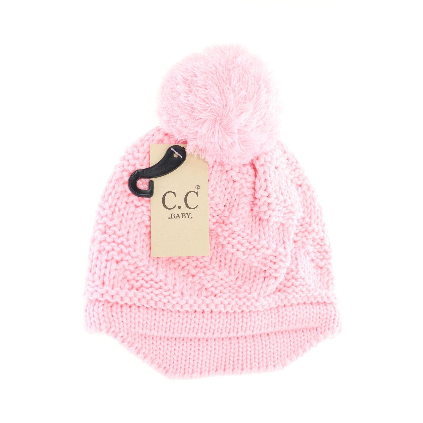 C.C. Baby Brim Beanie Hat with Pom